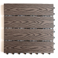 Woodgrain Surface Waterproof Interlocking Patio Tiles Terrace Tiles WPC Garden Decking Tiles WPC Outdoor Floor Tiles